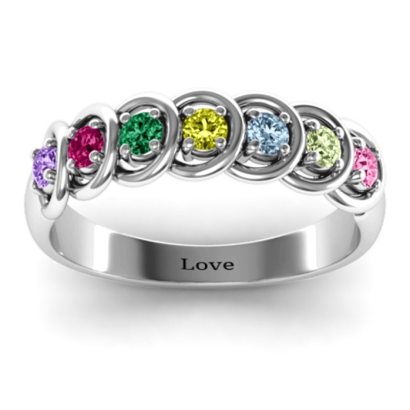 Six to nine stone halo ring product view