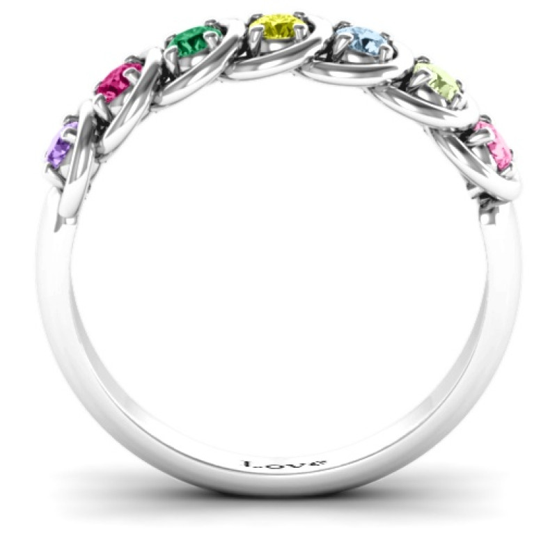 Six to nine stone halo ring product view