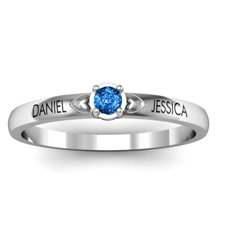 Heart Surrounded Solitaire Ring Heart Surrounded Solitaire Ring with round centre stone