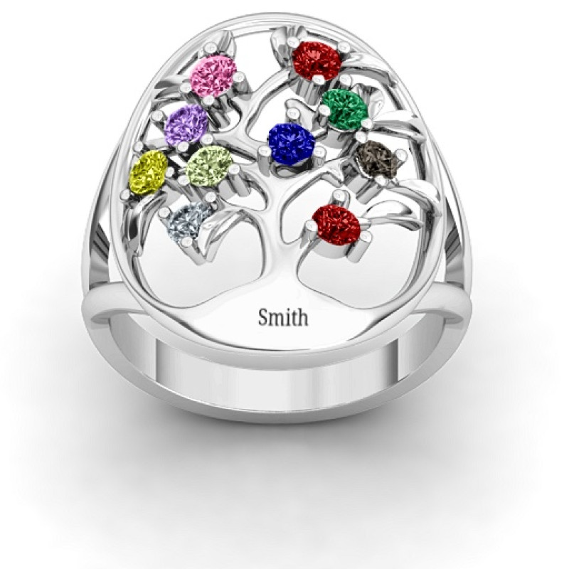 Oval Family Tree Ring product view Oval Family Tree Ring product view