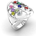 Oval Family Tree Ring detail view Oval Family Tree Ring detail view