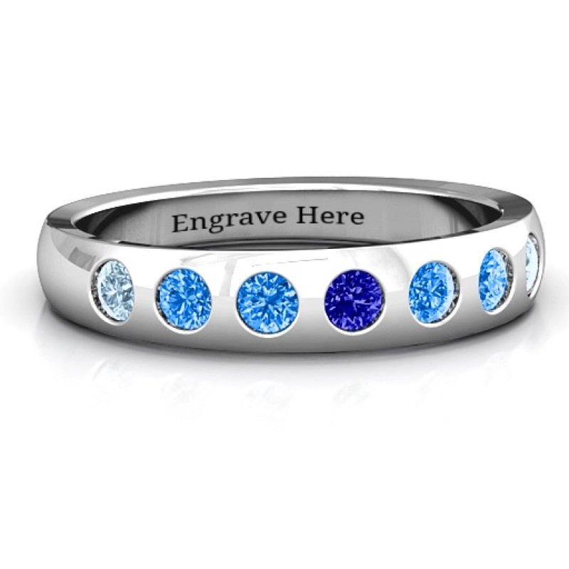 Gypsy Set Gemstone Belt Ring Gypsy Set Gemstone Belt Ring product image