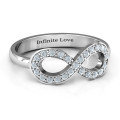 Accented Infinity Ring with round accent stones
