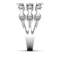 Alternating Stone Fashion Wave Ring product image
