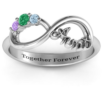 Aunt's Infinite Love Ring with Stones Aunt's Infinite Love Ring with Stones