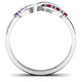 Auroral Infinity Ring with six round stones