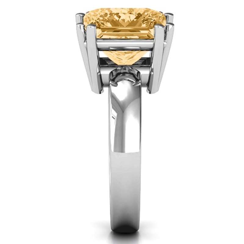 Basket Set Princess Cut Solitaire Ring - Image 5 Basket set princess cut solitaire ring product view