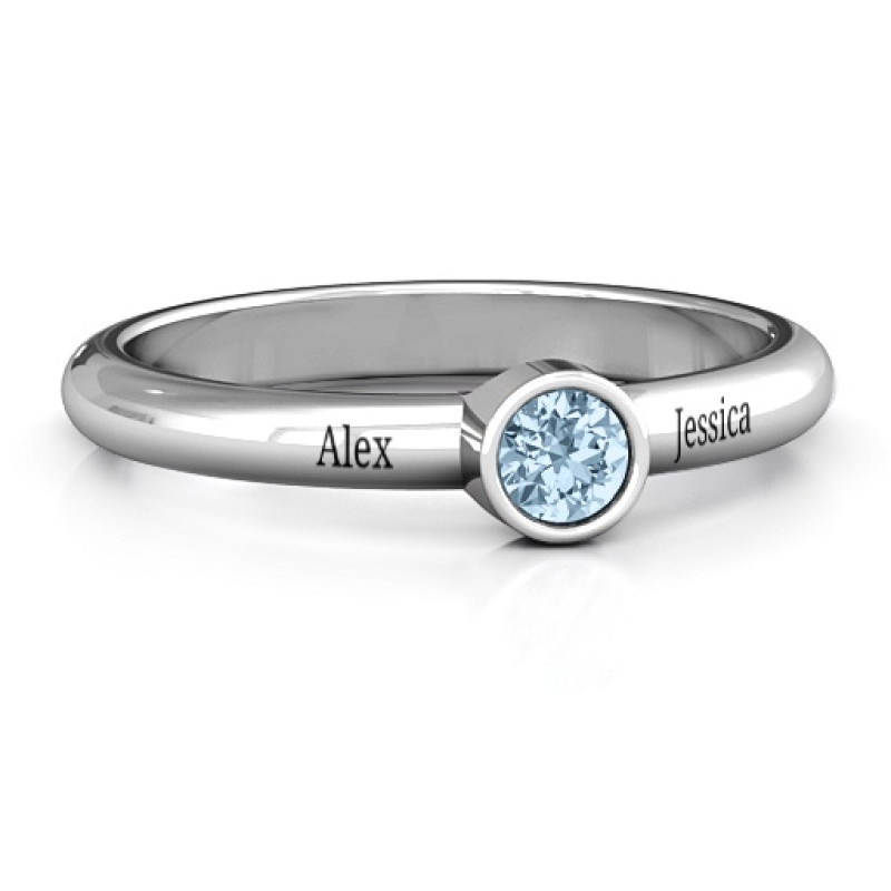 Bezel Set Solitaire Ring Bezel set solitaire ring with a round centre stone