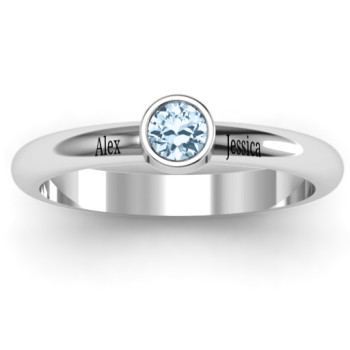 Bezel Set Solitaire Ring Bezel Set Solitaire Ring