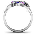 Birthstone Triple Heart Infinity Ring Birthstone Triple Heart Infinity Ring product view