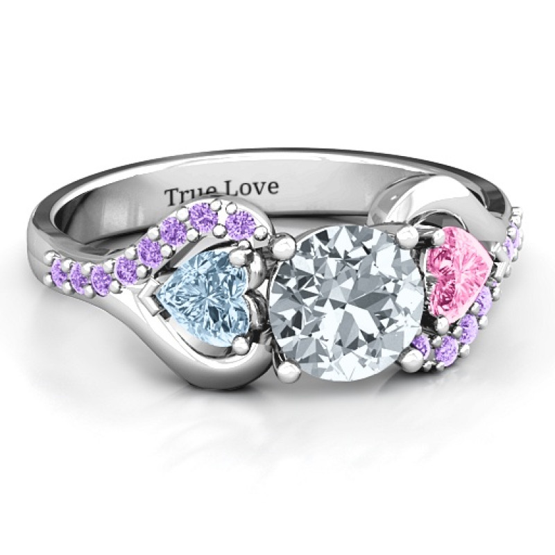 Blast of Love Ring with Accents Blast of Love Ring with heart side stones and accent stones