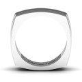 Bridge Grooved Square Men's Ring - Gallery View Bridge grooved square-shaped men's ring gallery view
