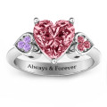 Brilliant Love Accented Heart Ring - Gallery View Brilliant Love Accented Heart Ring gallery view