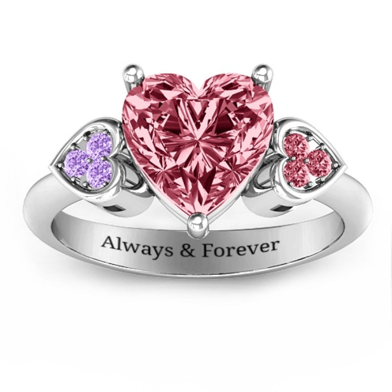 Brilliant Love Accented Heart Ring - Gallery View Brilliant Love Accented Heart Ring gallery view