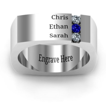 Cache Square-shaped Gemstone Men's Ring Cache Square-shaped Gemstone Men's Ring