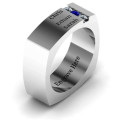 Cache Square-Shaped Gemstone Men's Ring Detail Cache square-shaped gemstone men's ring detail