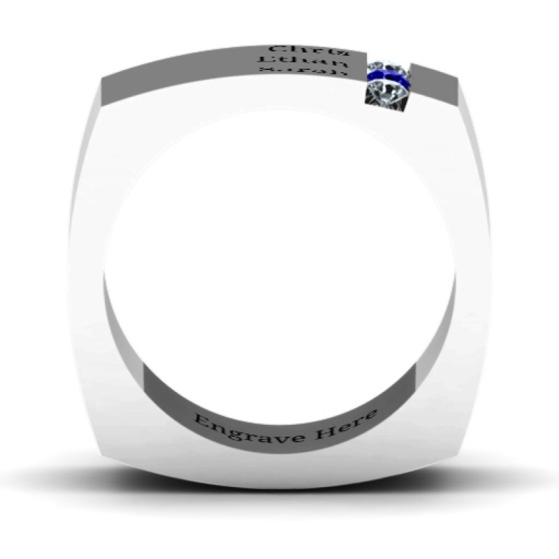 Cache Square-Shaped Gemstone Men's Ring View Cache square-shaped gemstone men's ring view