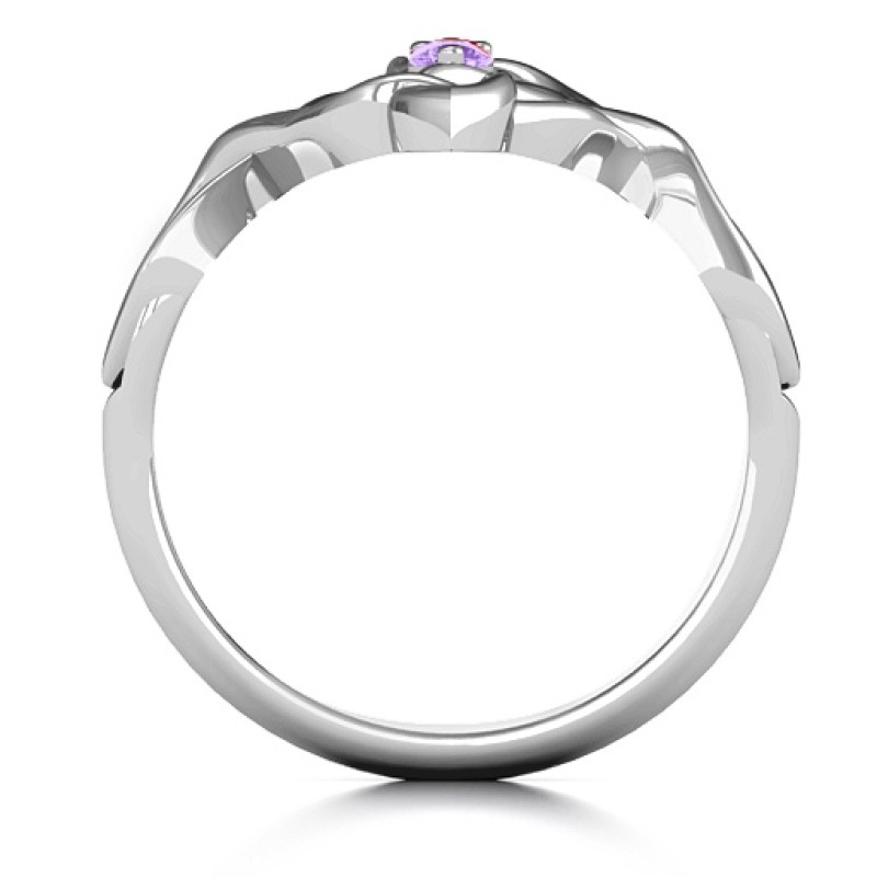 Personalised Celtic sparkle ring detail