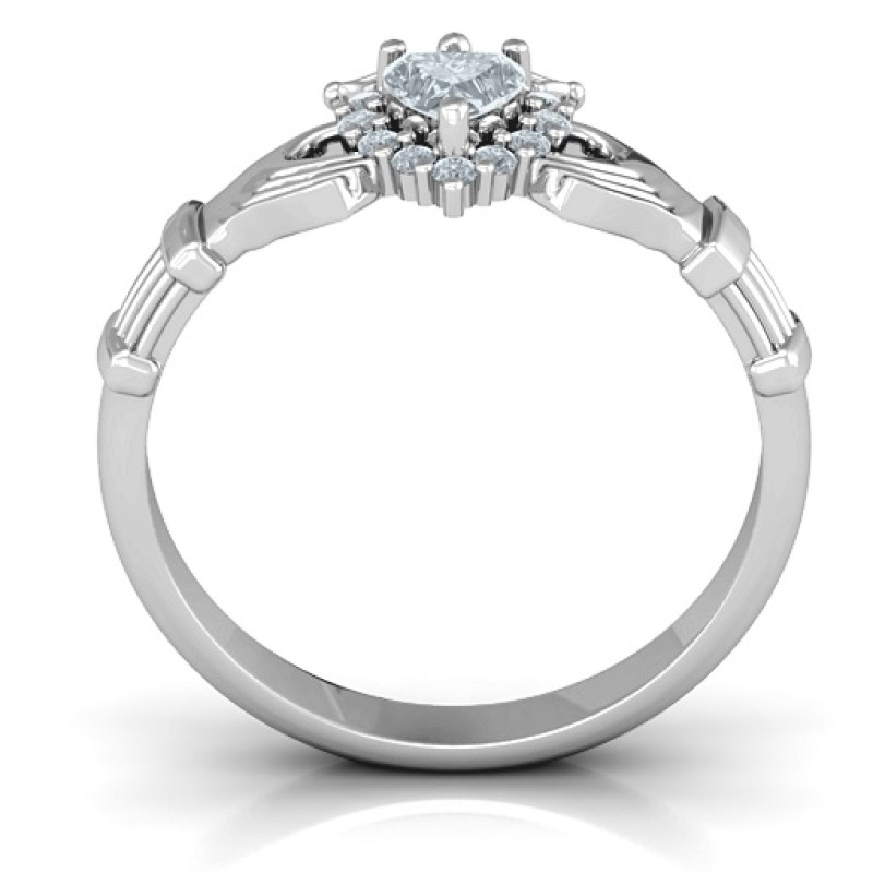 Claddagh with Halo Ring Claddagh with Halo Ring product view
