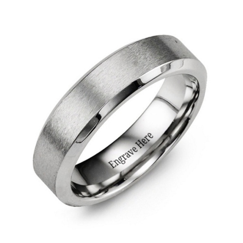 Classic Cobalt Ring with brushed exterior