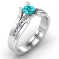 Column Set Solitaire Ring product image
