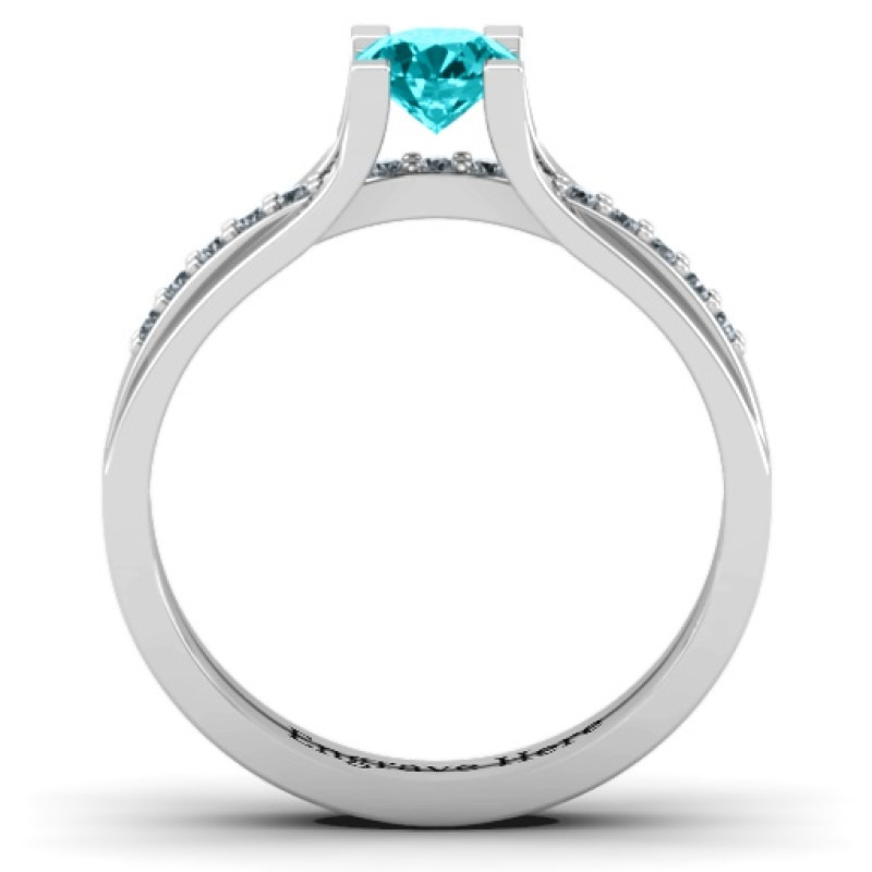 Column Set Solitaire Ring product image