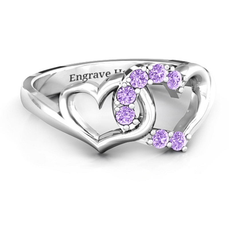 Connecting Hearts Ring Connecting Hearts Ring with seven round stones