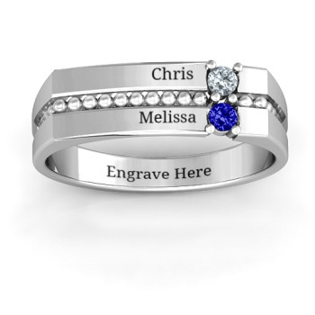 Crevice Beaded Women's Ring Crevice Beaded Women's Ring