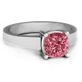 Cushion Cut Solitaire Ring with a cushion-cut centre stone