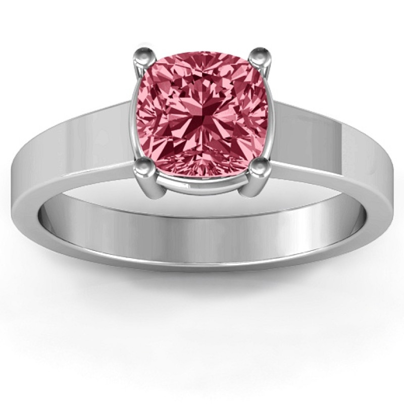Cushion Cut Solitaire Ring product view