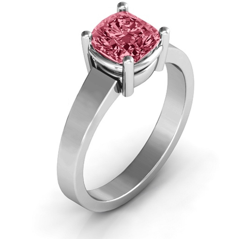 Cushion Cut Solitaire Ring product view
