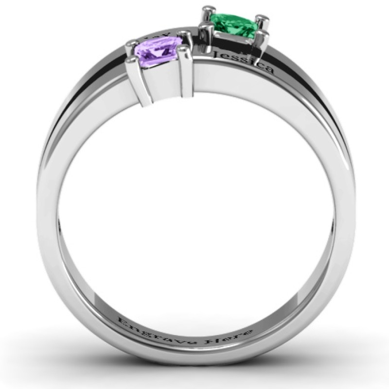 Double Princess Cut Ring product view