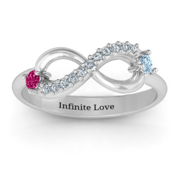 Double Stone Infinity Accent Ring Double Stone Infinity Accent Ring