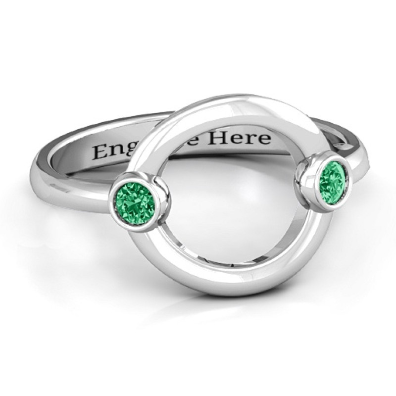 Double Stone Karma Ring Double Stone Karma Ring with two round stones