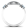 Double stone Karma ring with round accent stones