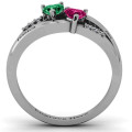 Dual Hearts with Accents Ring gallery image