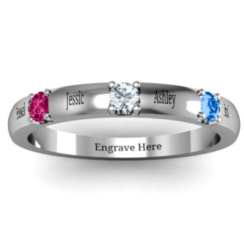 Elegant Three Gemstone Ring Elegant Three Gemstone Ring