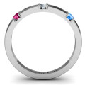 Elegant three gemstone ring product image