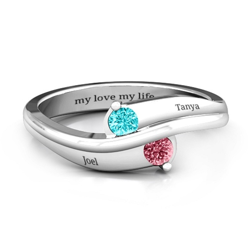 Eternal Enchantment Ring Eternal Enchantment bypass ring with two round stones