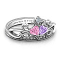 Ever Enchanted Double Heart Tiara Ring Ever Enchanted Double Heart Tiara Ring