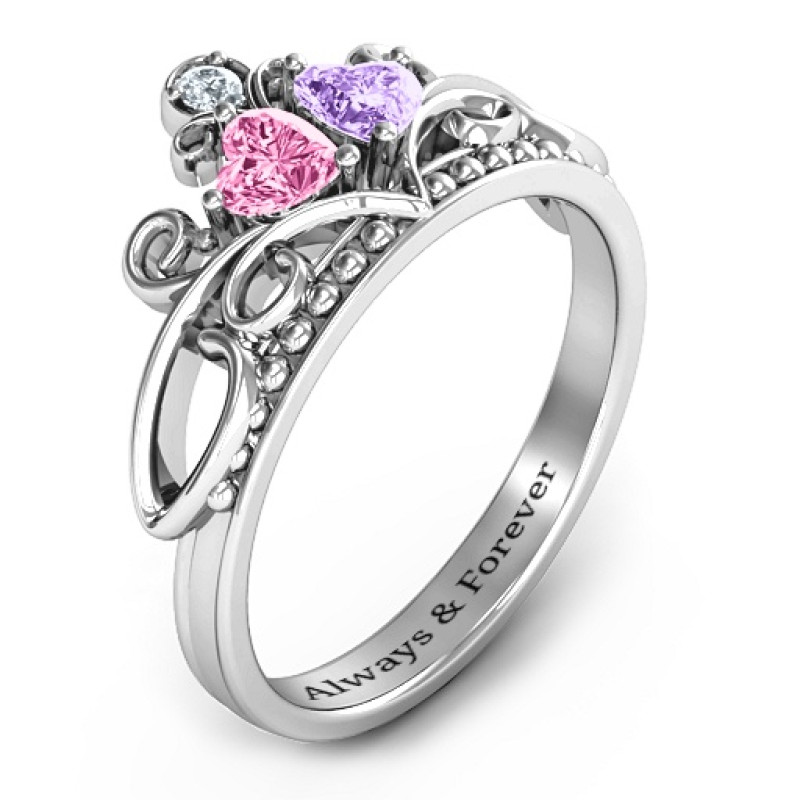 Ever Enchanted Double Heart Tiara Ring Ever Enchanted Double Heart Tiara Ring view