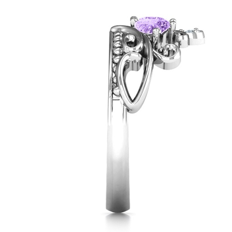 Ever Enchanted Double Heart Tiara Ring Ever Enchanted Double Heart Tiara Ring view