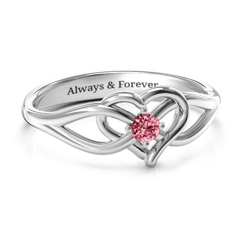 Everlasting Elegance Interwoven Heart Ring Everlasting Elegance Interwoven Heart Ring with heart and infinity detail