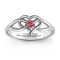 Everlasting Elegance Interwoven Heart Ring - Product View Everlasting Elegance Interwoven Heart Ring product view
