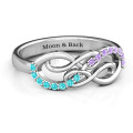 Everlasting Infinity Ring with Gemstones Everlasting infinity ring with gemstone accent stones