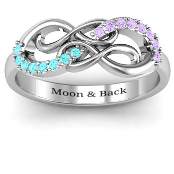 Everlasting Infinity Ring with Gemstones Everlasting Infinity Ring with Gemstones