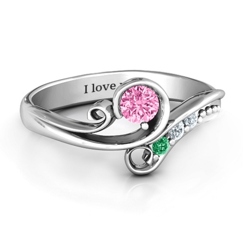 Family Flair Ring with 2-6 Birthstones Family Flair Ring with 2-6 birthstones