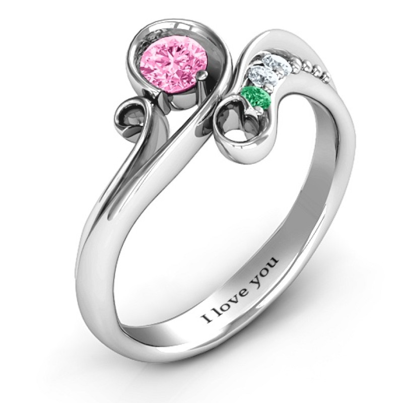 Family Flair Ring with 2-6 Birthstones Family Flair Ring with 2-6 birthstones product view