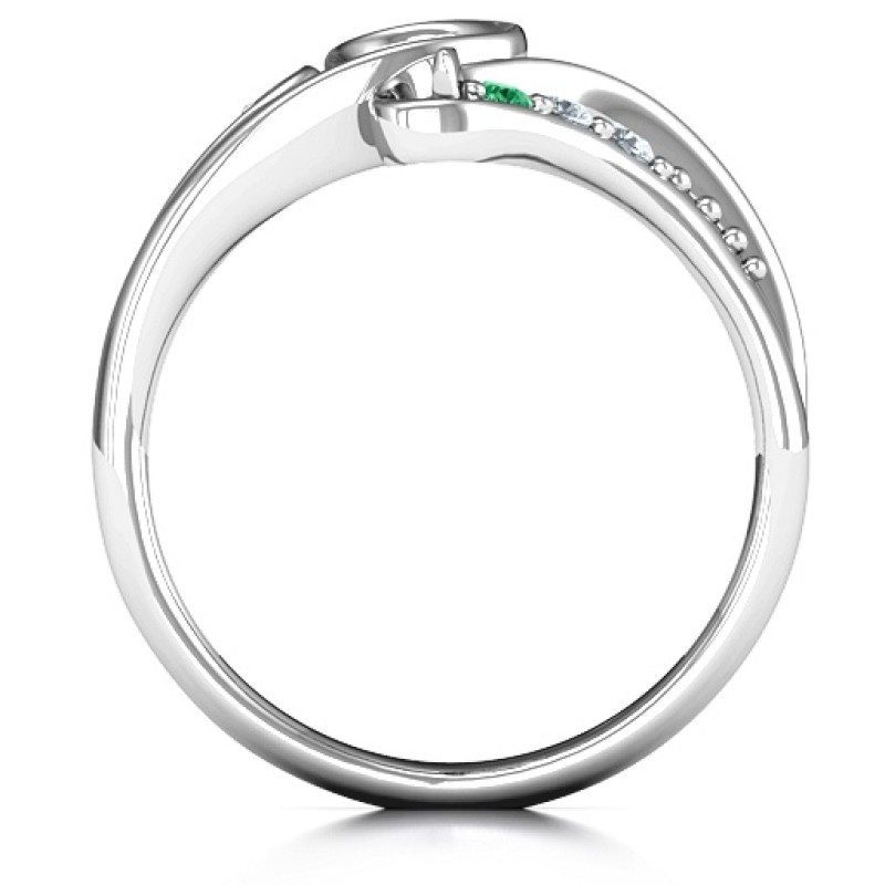 Family Flair Ring with 2-6 Birthstones Family Flair Ring with 2-6 birthstones product view