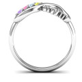 Family Infinite Love with Stones Ring Family infinity stone ring product view